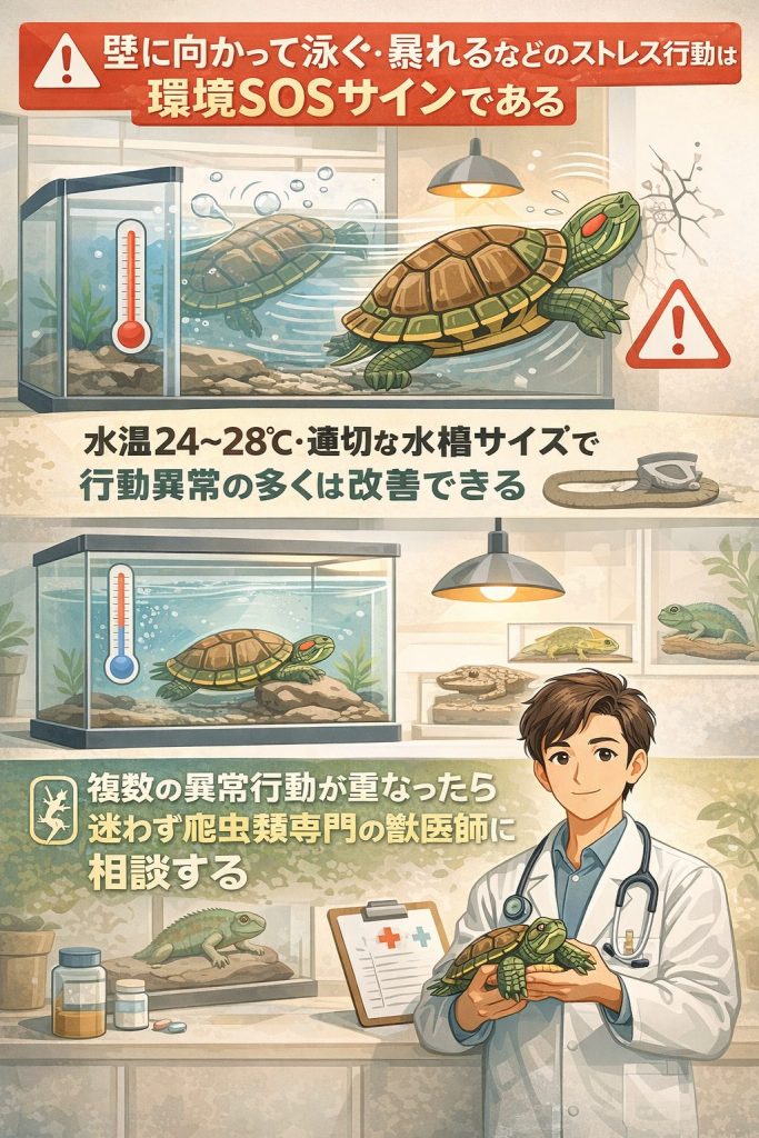 ペットカメのストレスとケア