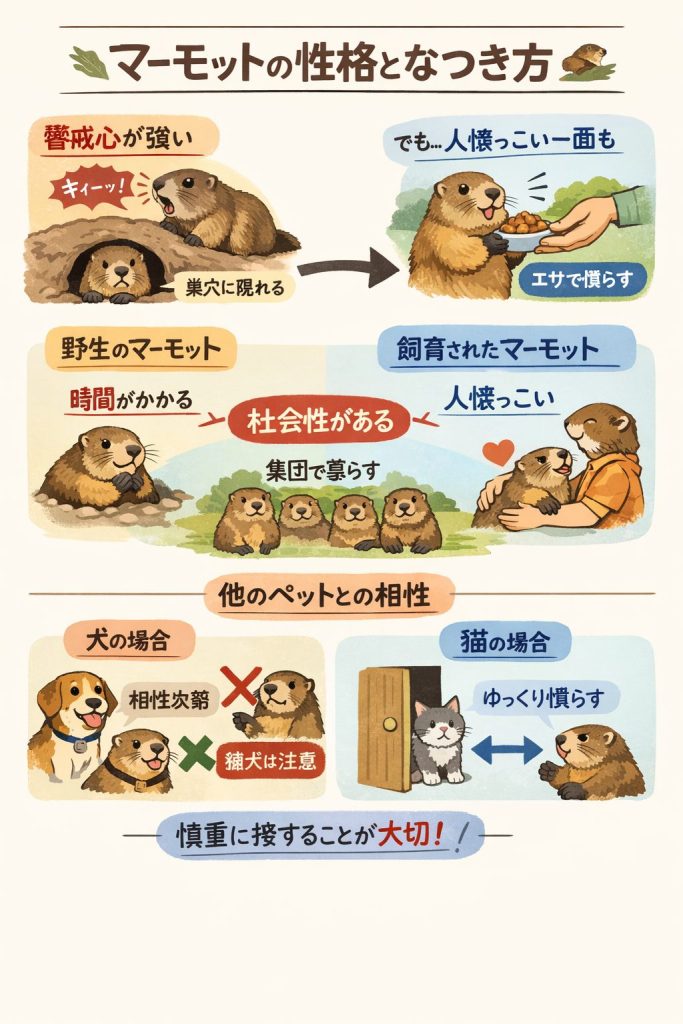 マーモットの性格となつき方