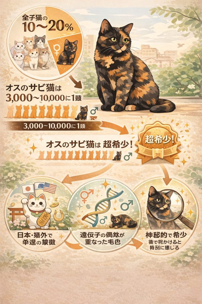 サビ猫の希少性と神秘