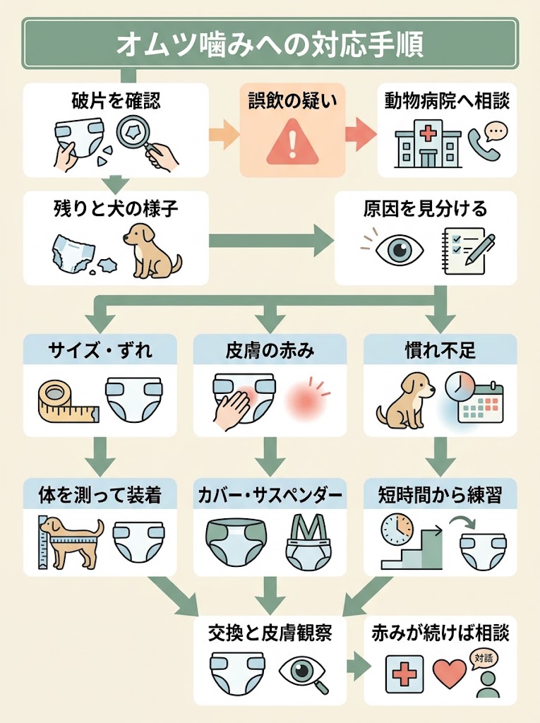 オムツ噛みへの対応手順